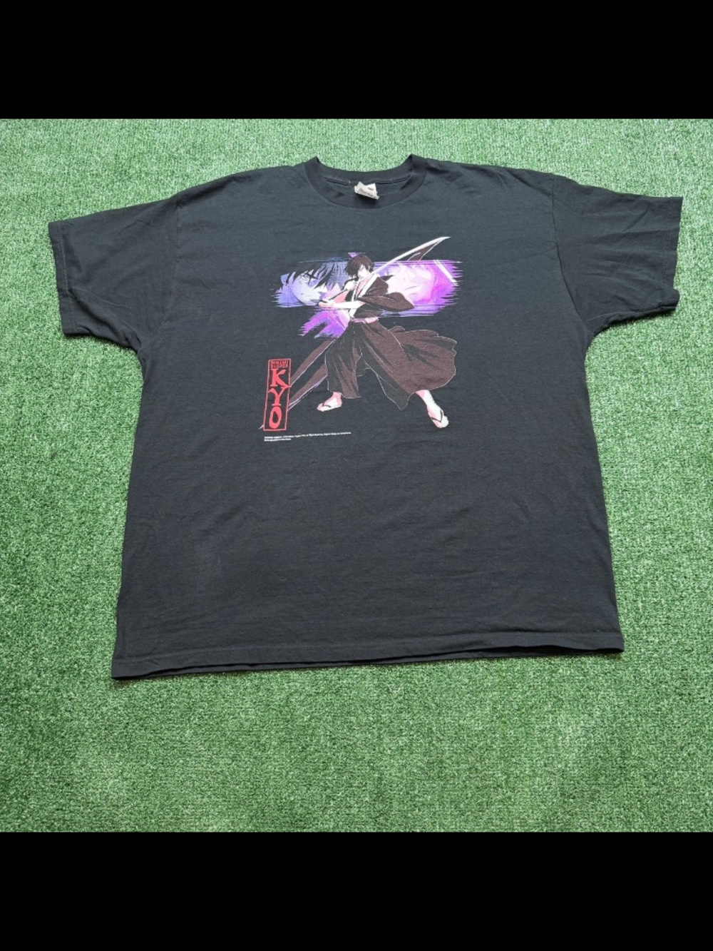 Vintage Y2K Samurai Deeper Kyo T Shirt Mens Size 2XL Black Anime Tee
